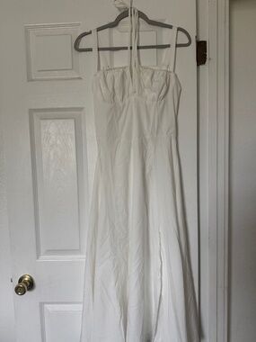 white halter dress